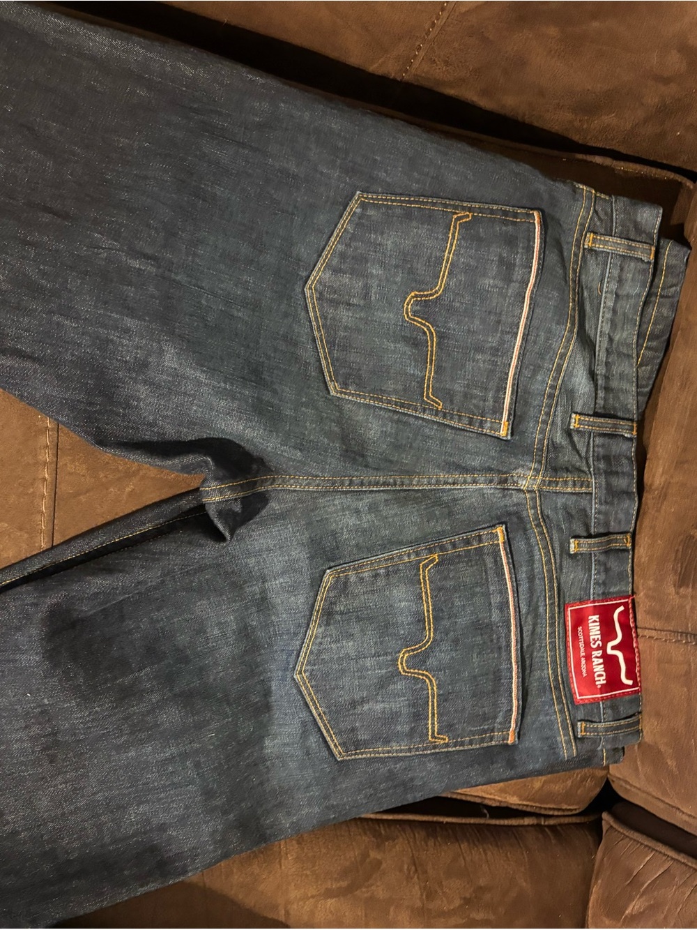 Kimes Ranch Men's Dark Blue Bootcut Denim Jeans